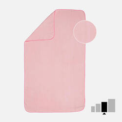 Microfibre Swimming Towel Size L 80 x 130 cm - Striped Light Pink