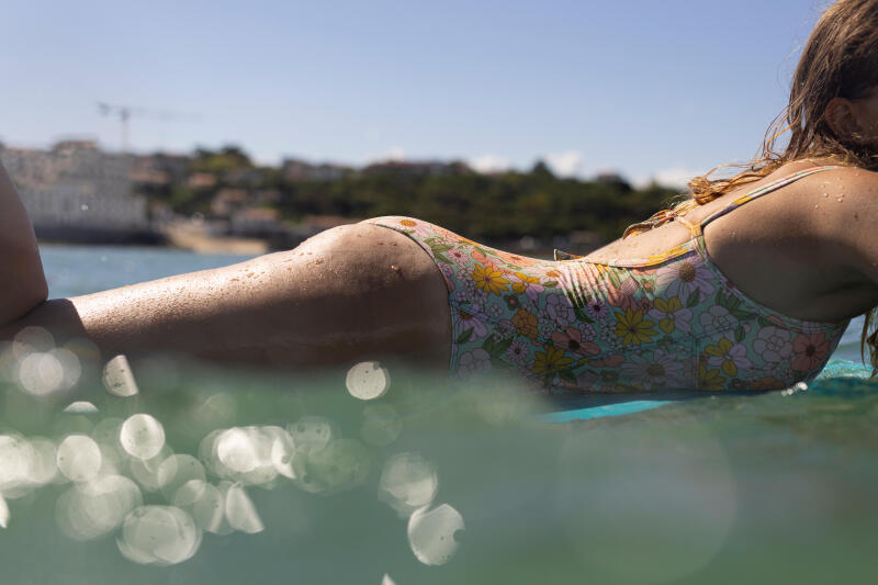 Kostium kąpielowy jednoczęściowy surfingowy damski Olaian Cloe Vintage