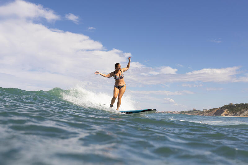 Góra kostiumu kąpielowego surfingowego damski Olaian Astrid Parrot