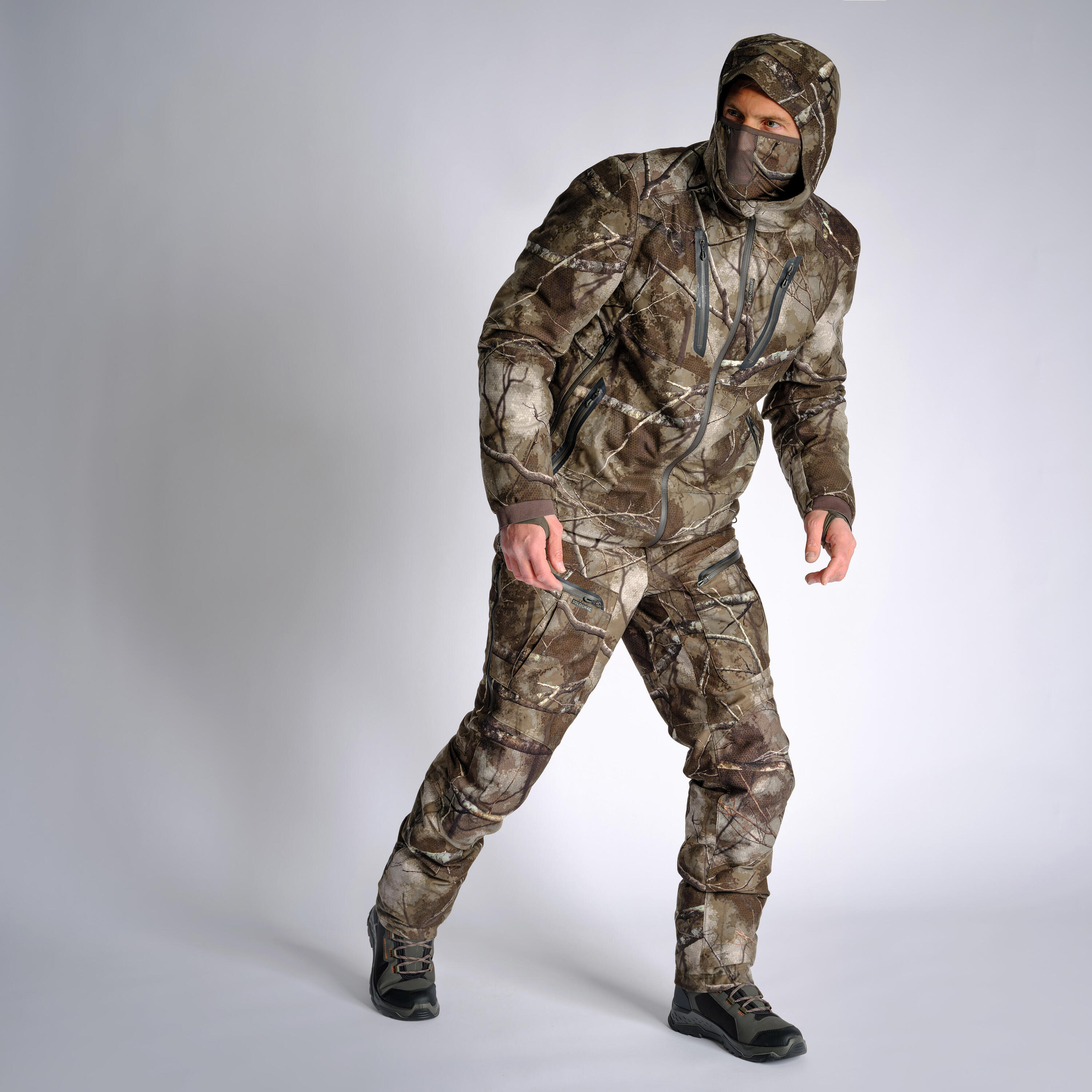 Hunting Trousers Warm Waterproof Silent Camouflage Treemetic 900 10/10