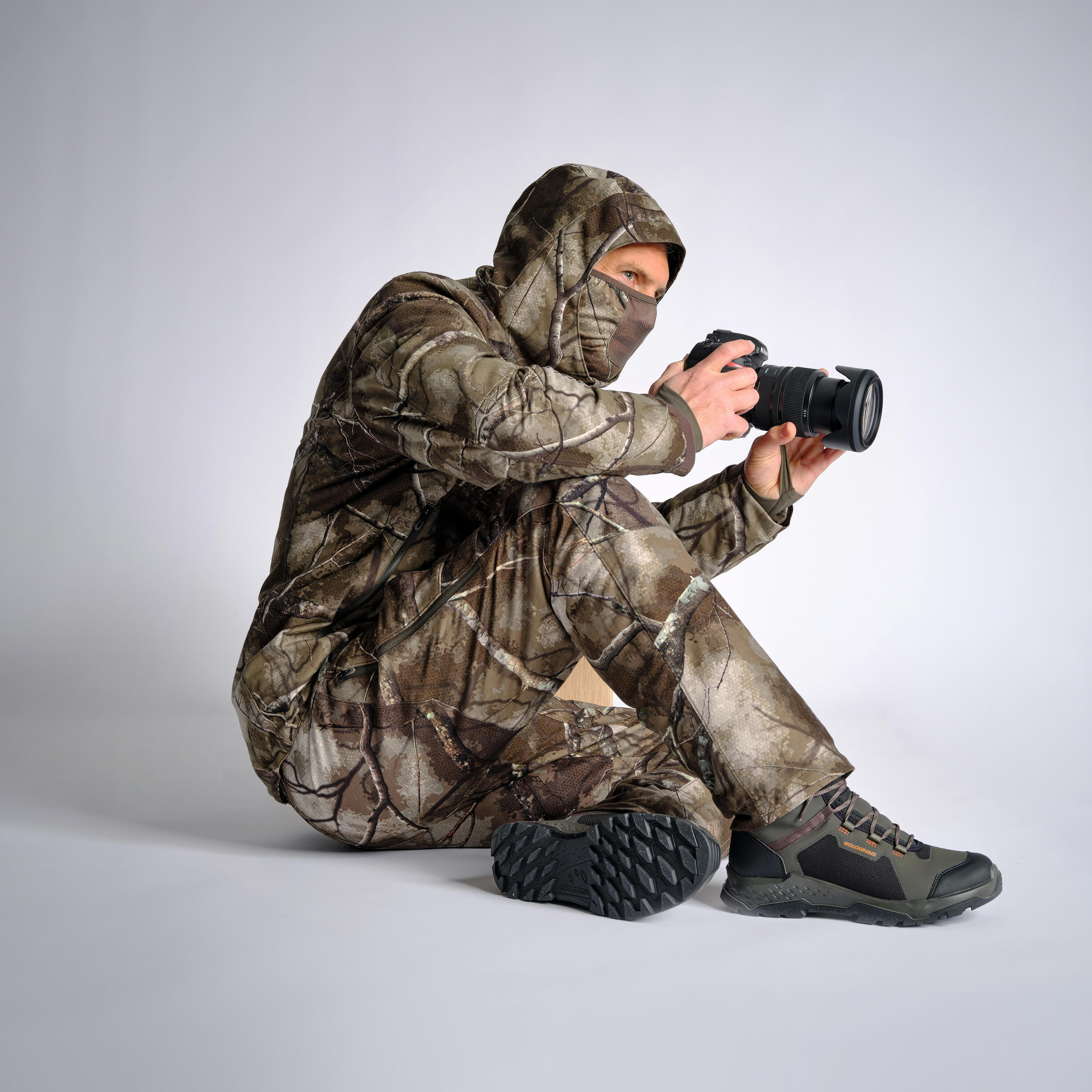 Hunting Trousers Warm Waterproof Silent Camouflage Treemetic 900 9/10