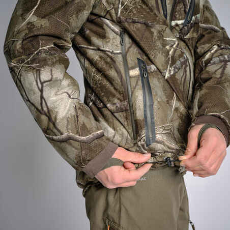 Hunting silent waterproof warm jacket Treemetic 900 Camouflage