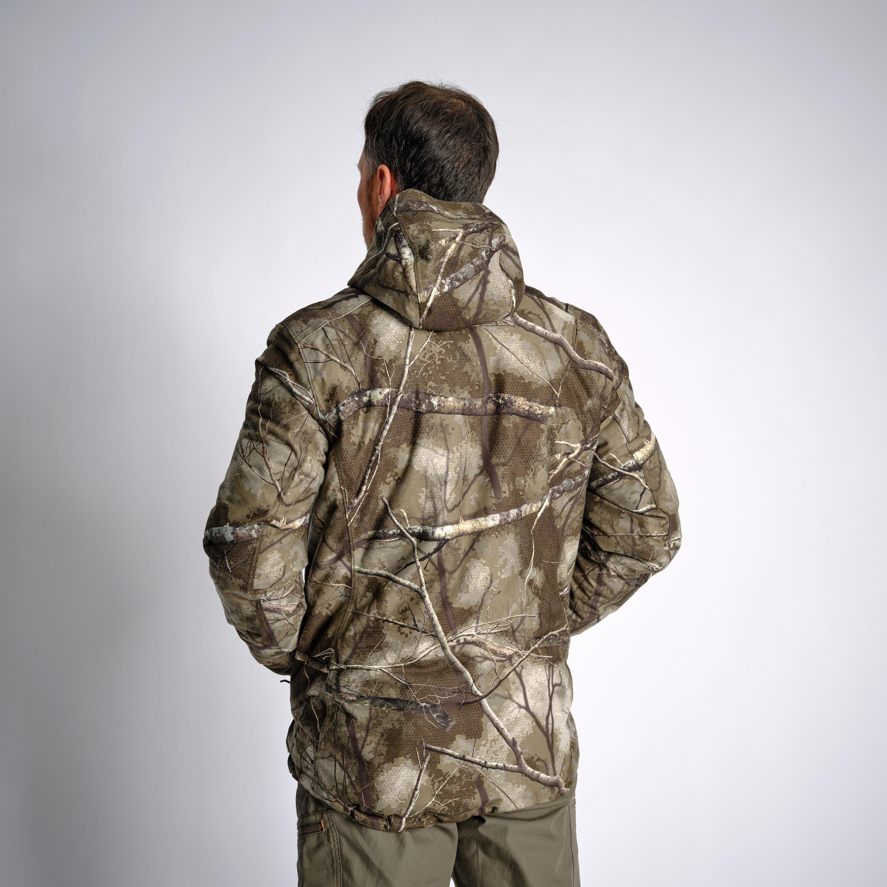 Hunting silent waterproof warm jacket Treemetic 900 Camouflage 2/17