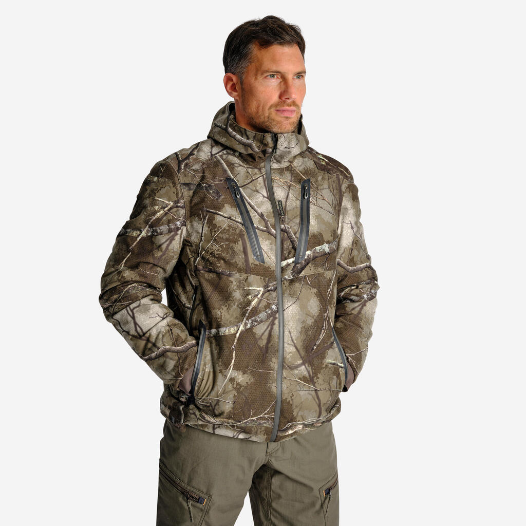 Hunting silent waterproof warm jacket Treemetic 900 Camouflage