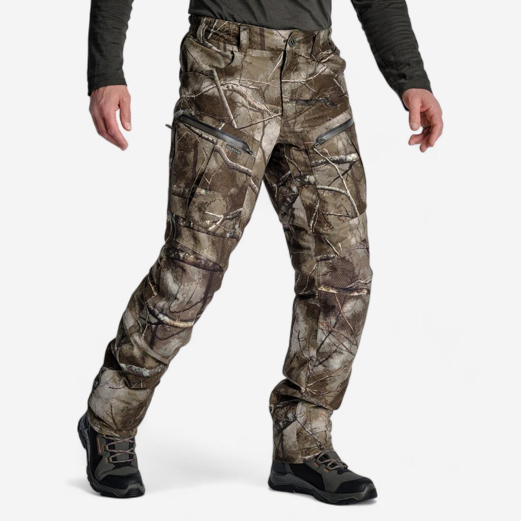 Kamuflažne tihe vodootporne pantalone za lov TREEMETIC 900