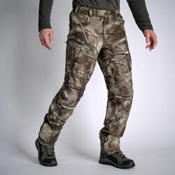 Pantalón Caza Solognac 900 Camuflaje Treemetic Silencioso Impermeable Cálido