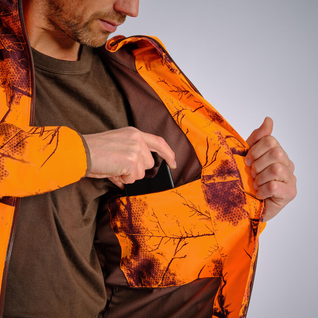 Klusa, ūdensnecaurlaidīga medību jaka “Treemetic 500”, spilgti oranža