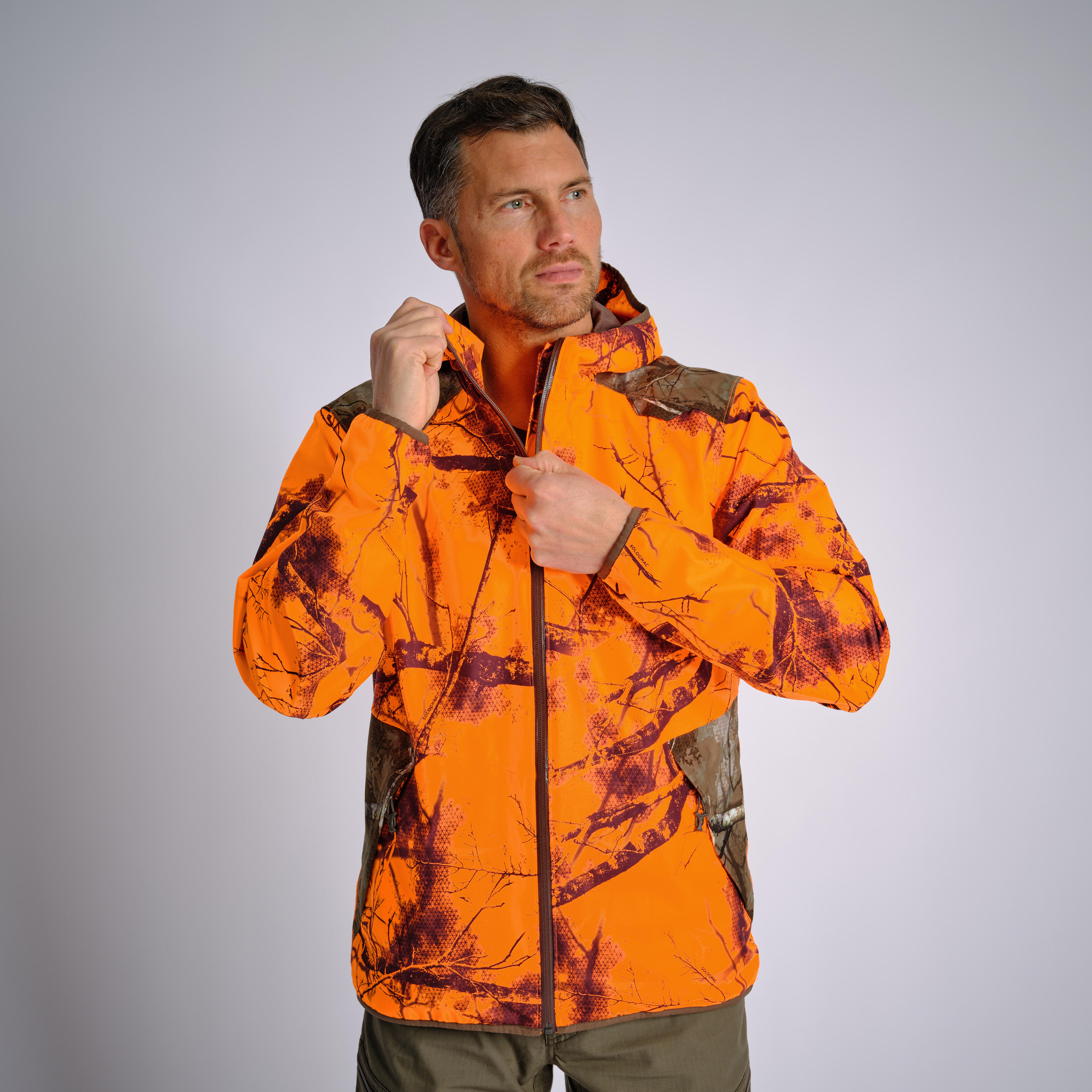 Camouflage Veste Solognac Orange VESTE CHASSE IMPERMÉABLE
