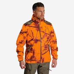 VESTE CHASSE IMPERMÉABLE SILENCIEUSE LIGHT TREEMETIC FLUO 500