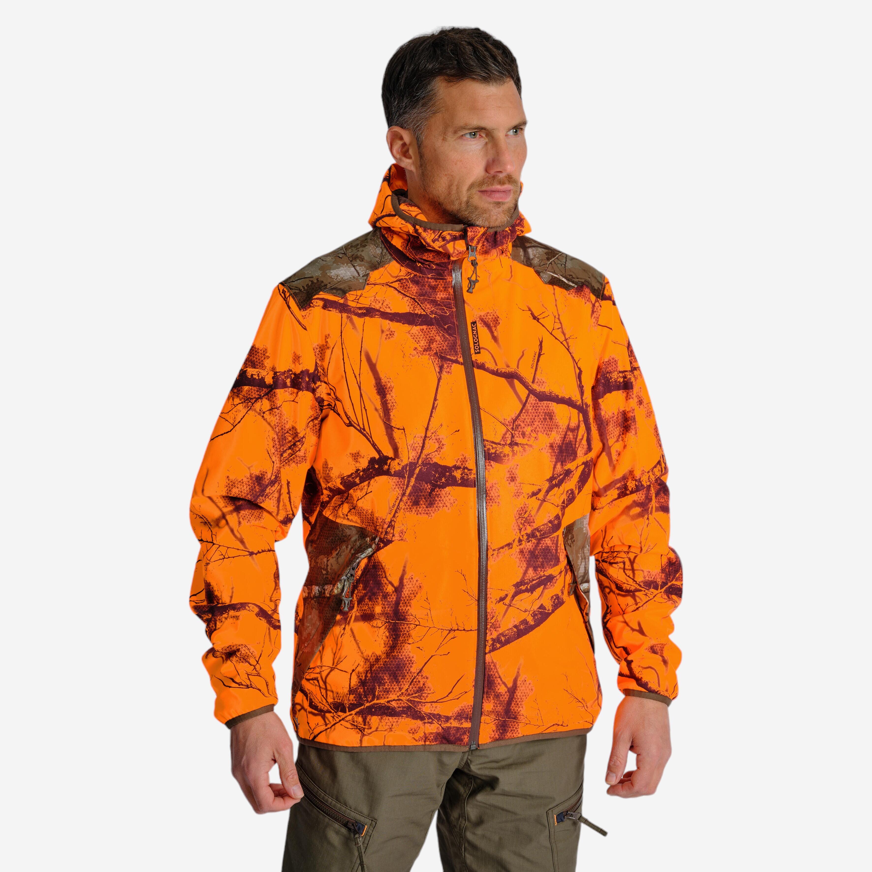Solognac - Veste Chasse Imperméable Silencieuse Light Treemetic Fluo 500 - Veste - Chasse Et Tir Sportif - Orange - 48 Xl - Decathlon