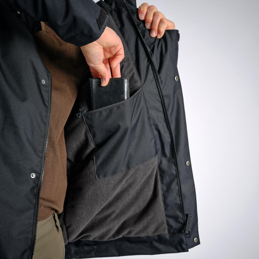 WARM WATERPROOF JACKET 100 CAMO WOODLAND