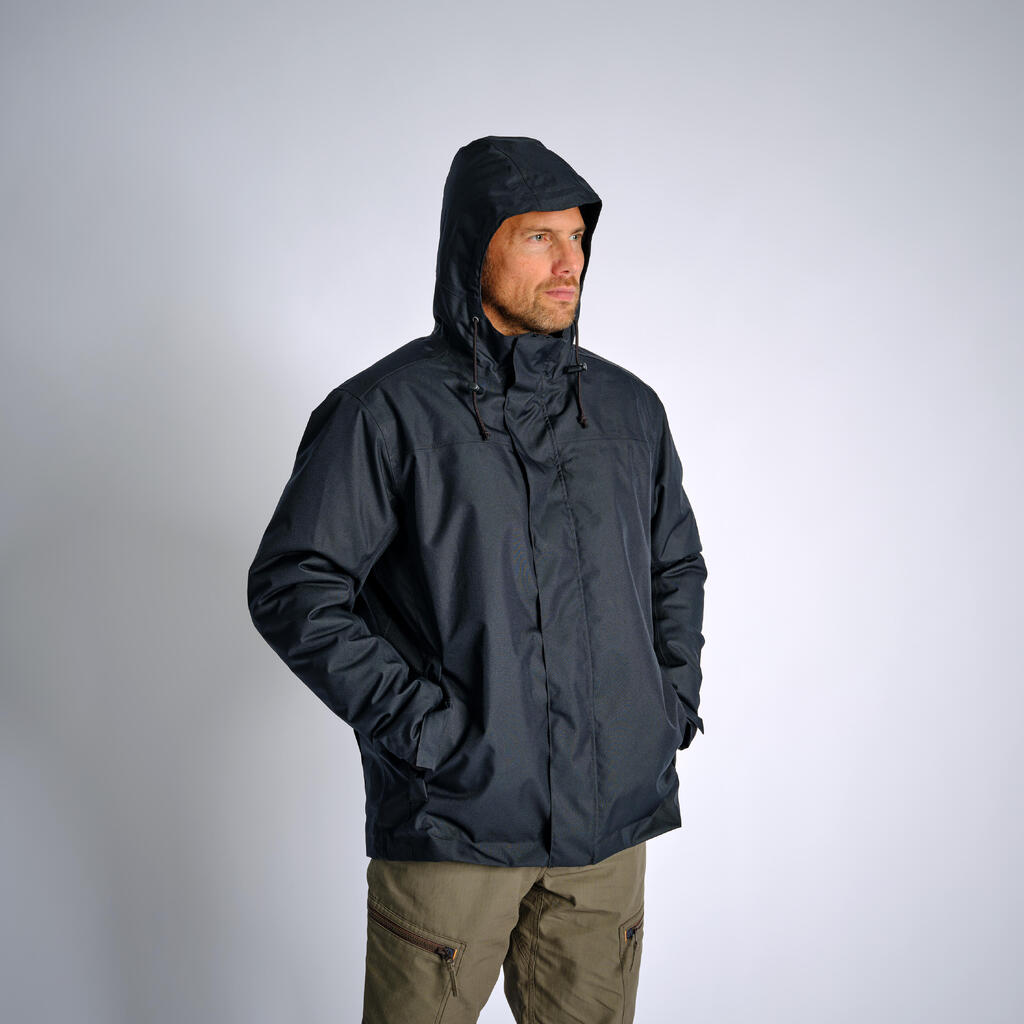 WARM WATERPROOF JACKET 100 CAMO WOODLAND