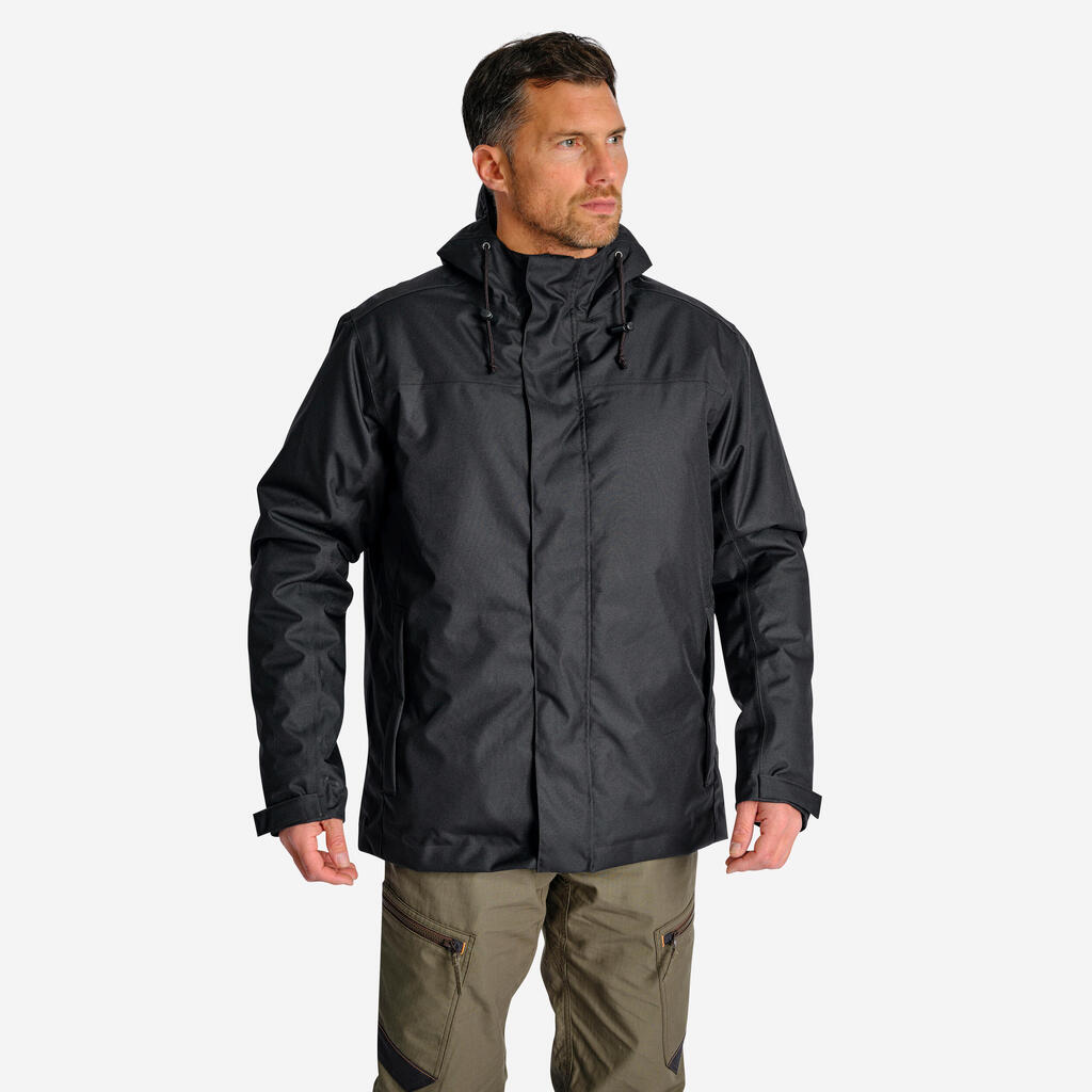 WARM WATERPROOF JACKET 100 CAMO WOODLAND