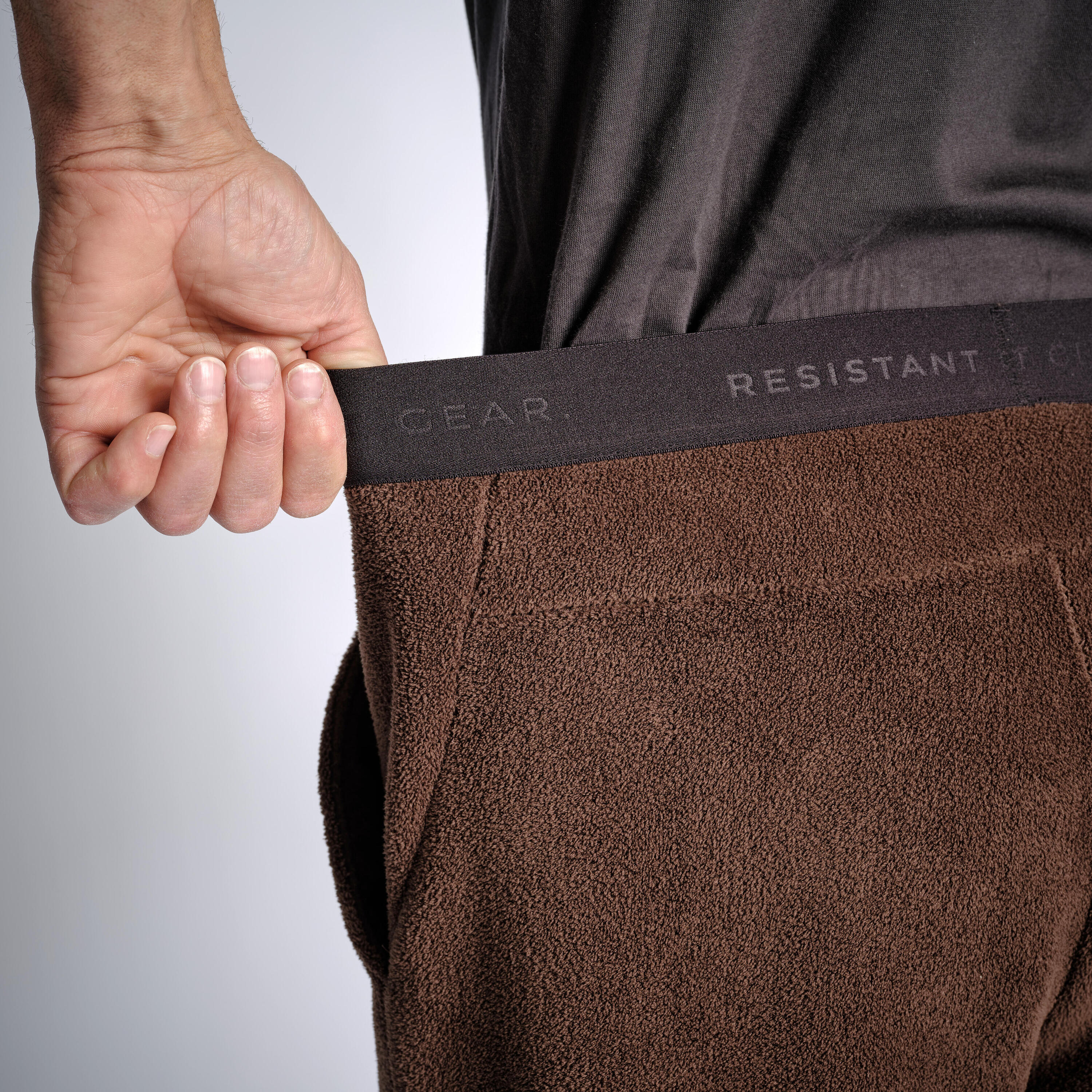 PANTALON SOUS VÊTEMENT POLAIRE 500 MARRON 5/6