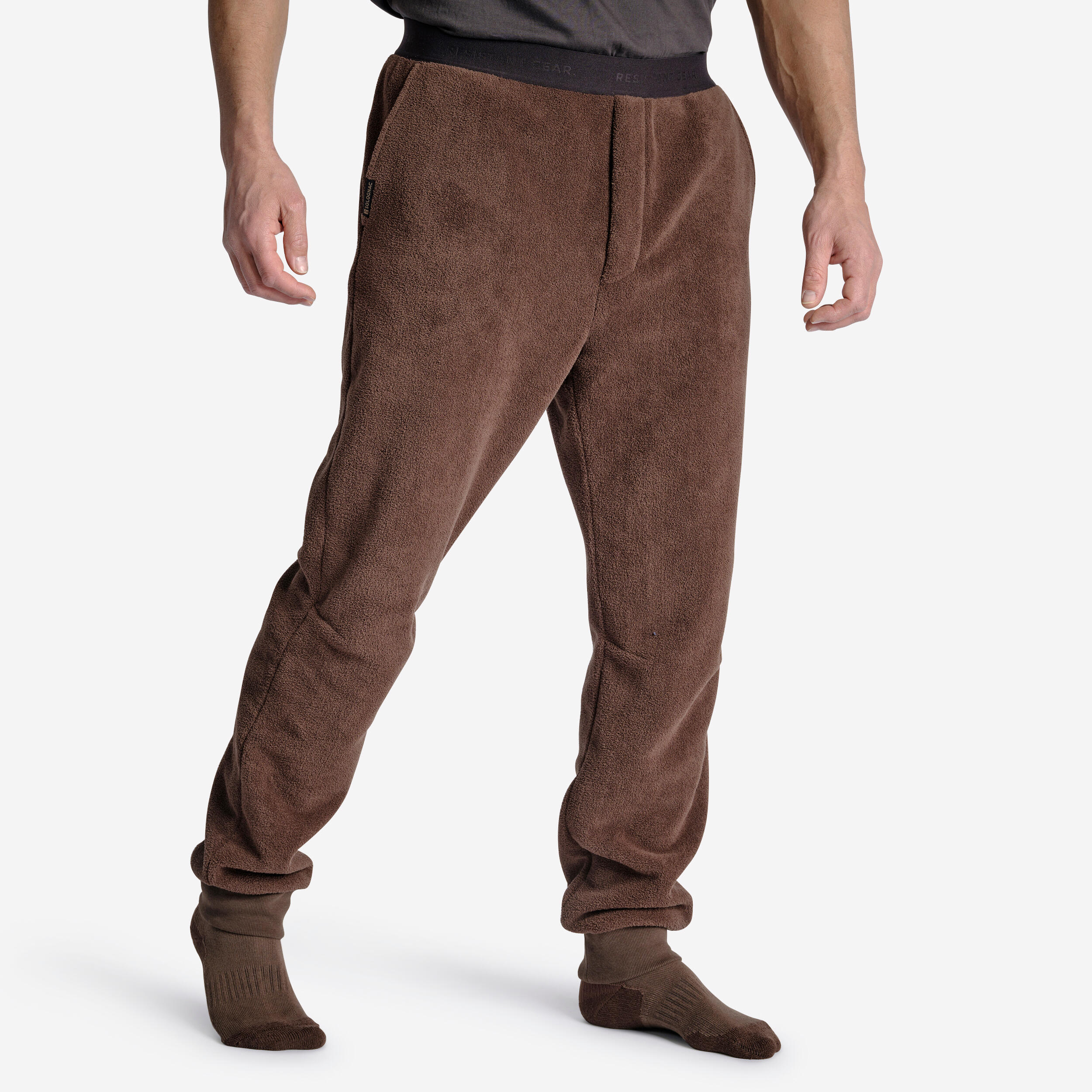 base layer fleece trousers 500 brown