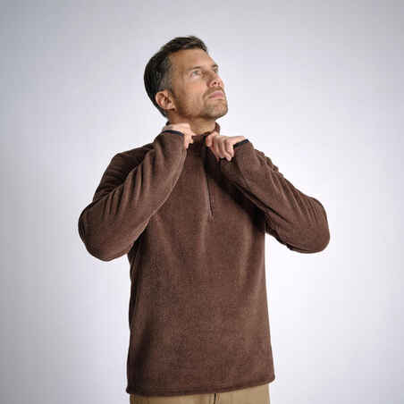 BASE LAYER FLEECE JACKET 500 BROWN