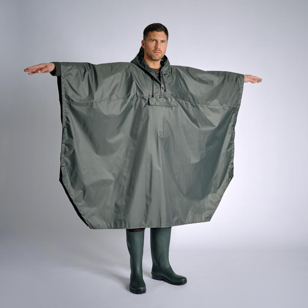 WATERPROOF LONG PONCHO 500 GREEN