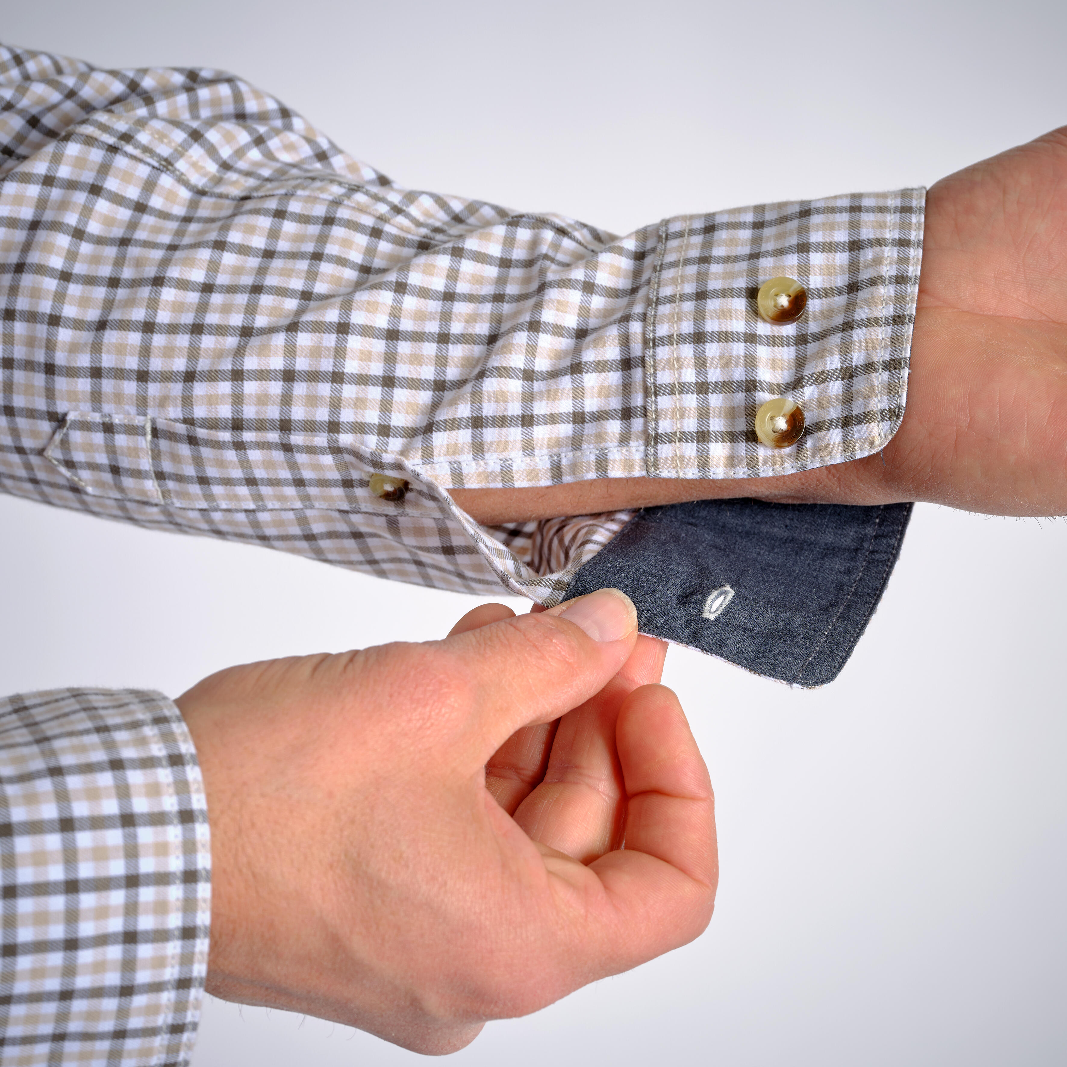 Checked Shirt - 100 White - SOLOGNAC