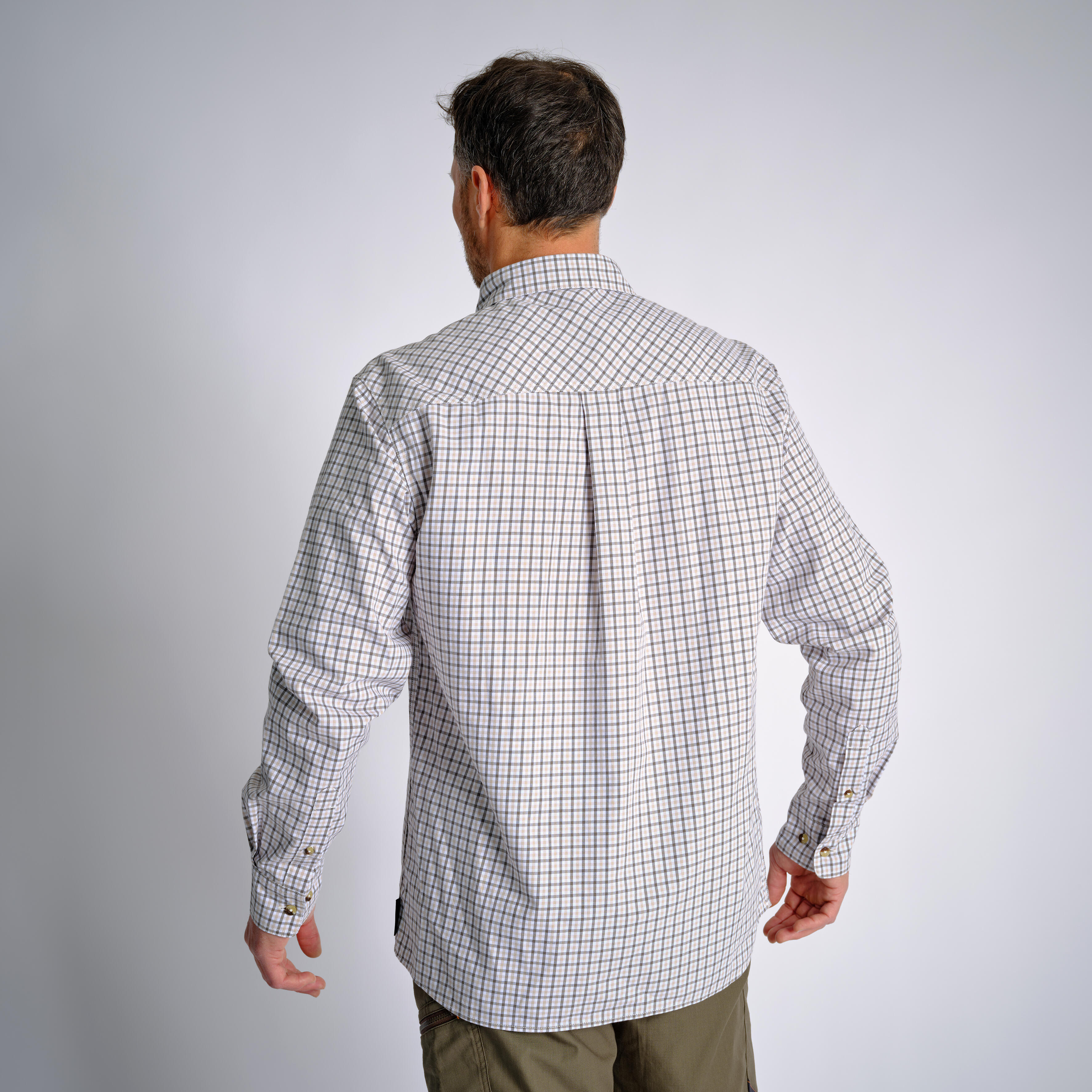 Checked Shirt - 100 White - SOLOGNAC