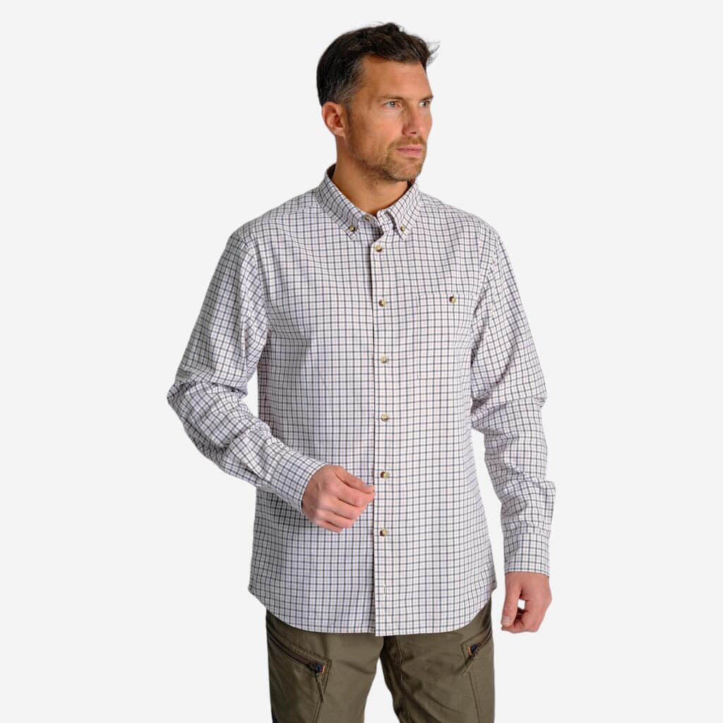 WHITE CHECKED SHIRT 100