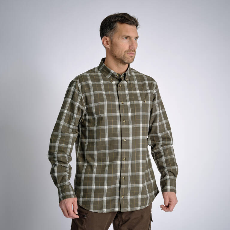 Mens Shirt 100 - Green Checked