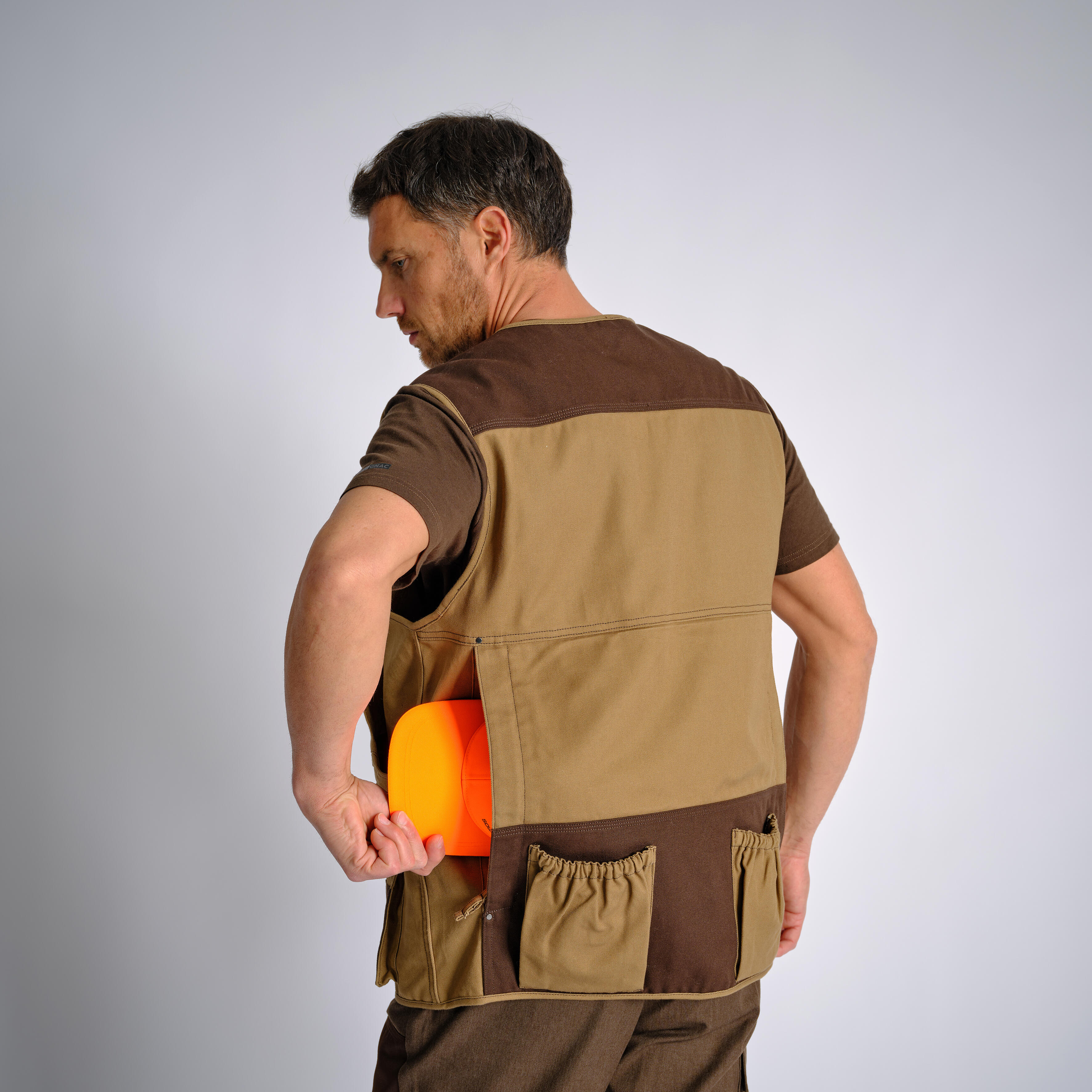 Gilet Utilitaire Olympina Marron Taille L – Sans Manches, Poches, Pour Chasse/pêche/photo