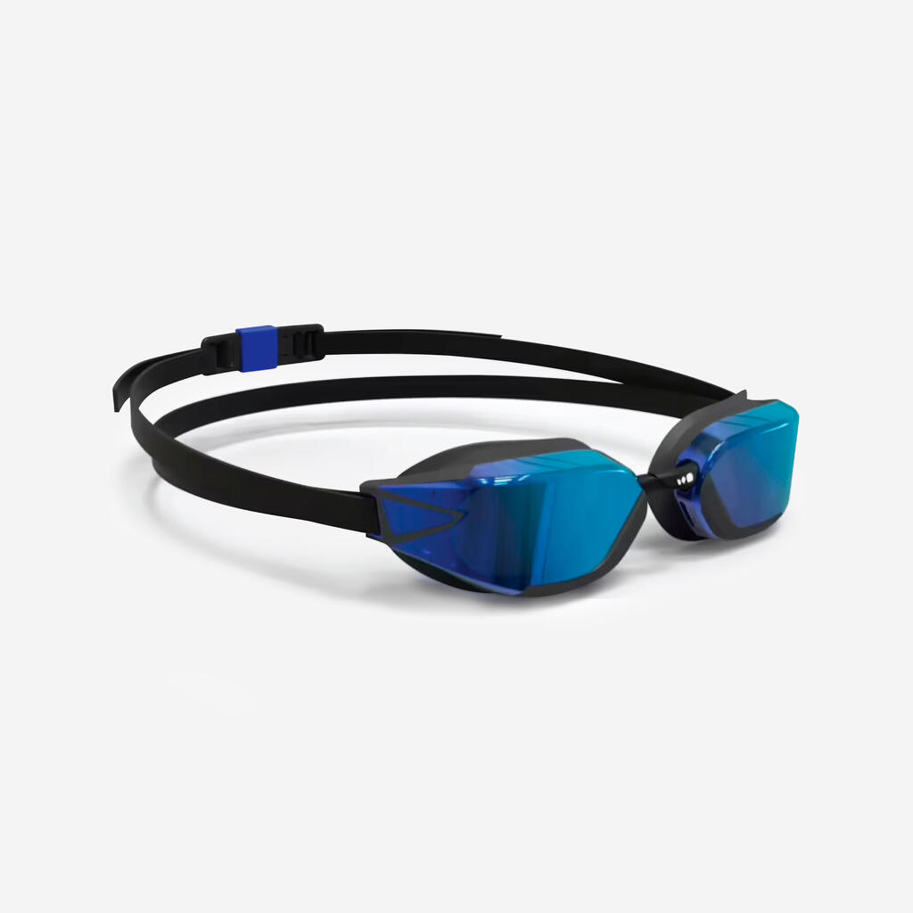 Plavecké okuliare BFast zrkadlové sklá jednotná veľkosť čierno-modré