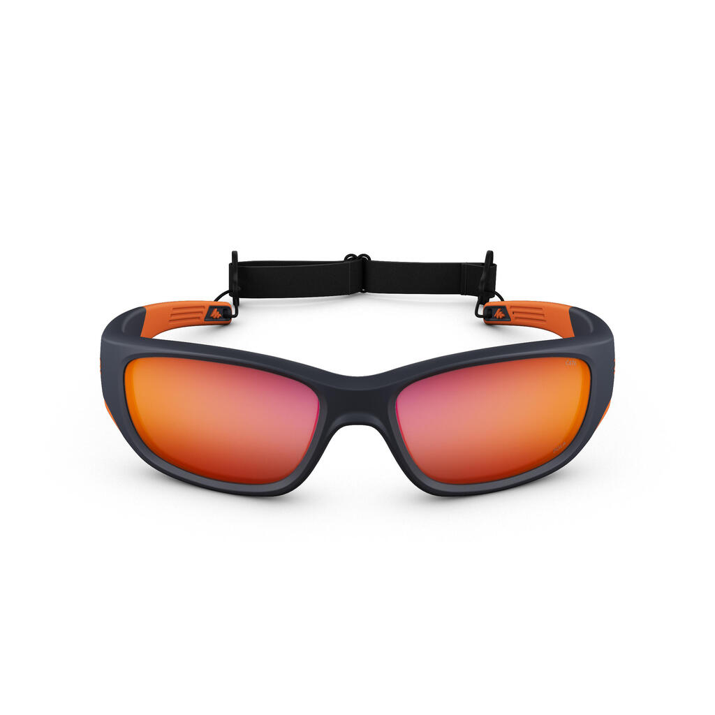 Sonnenbrille Wandern MH T550 polarisierend Kategorie 4 für Kinder ab 10J. orange