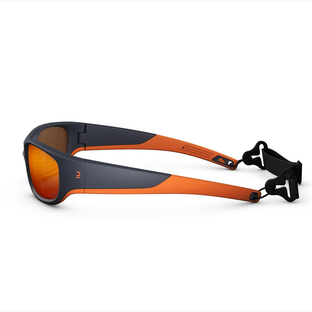 Sonnenbrille Wandern MH T550 polarisierend Kategorie 4 für Kinder ab 10J. orange