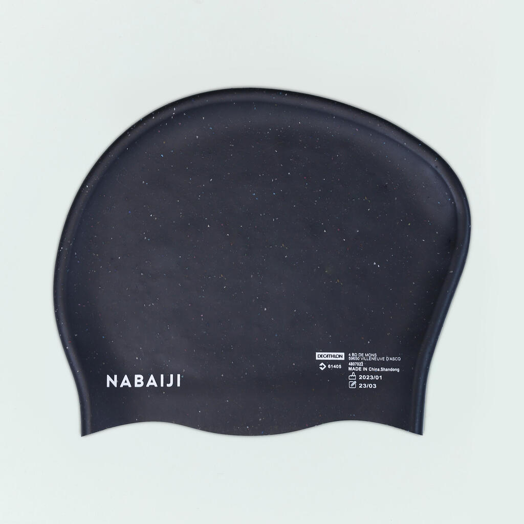 Bonnet de Natation Cheveux Longs 500 noir