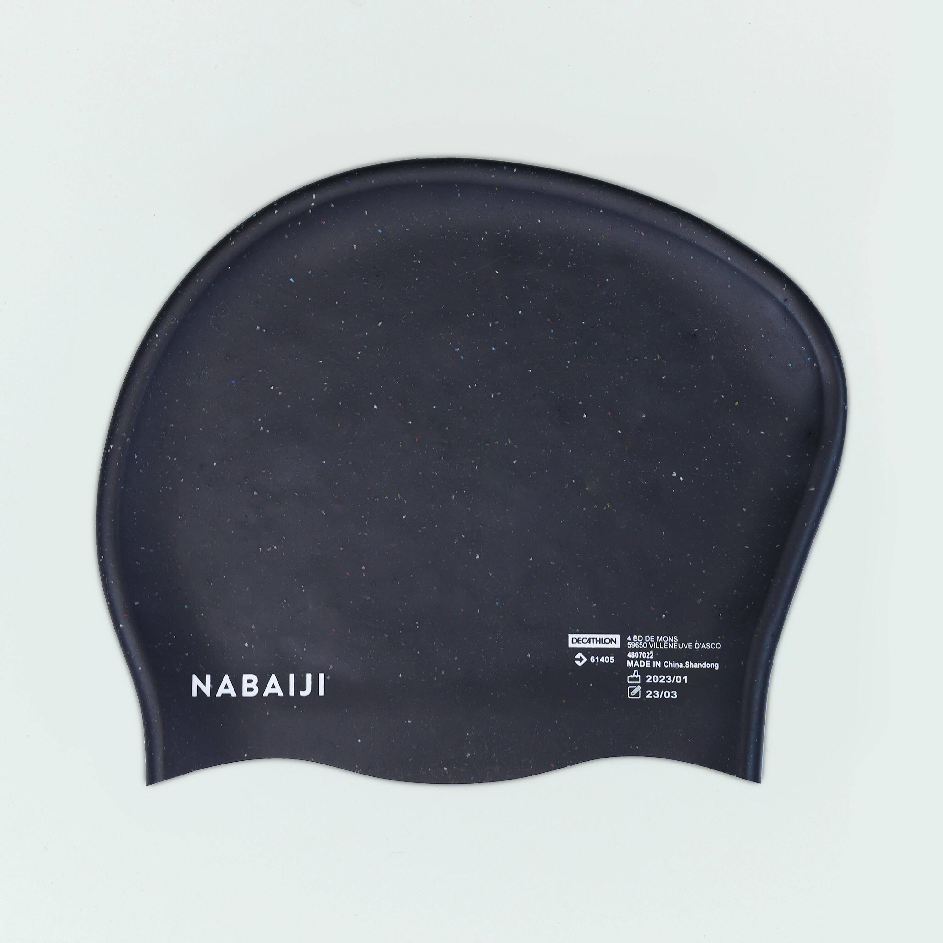 Silicone Swim Cap for Kids & Adults One Size (50-64 cm) - Black -  2