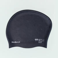 Crna silikonska kapa za plivanje LONG HAIR (jedna veličina) 