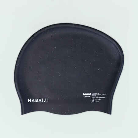 Silicone swim cap - One size - Long hair - Black