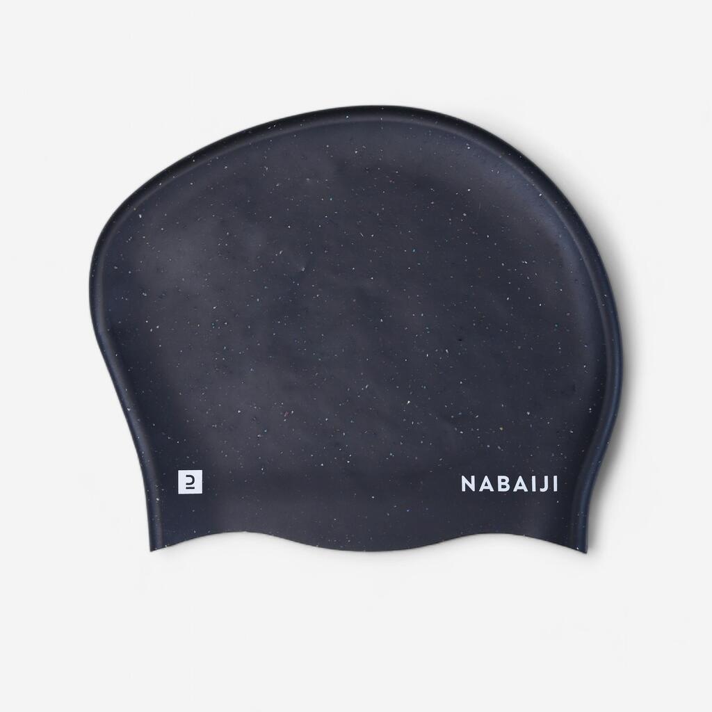 Bonnet de Natation Cheveux Longs 500 noir