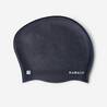 Adult Swimming Cap 56-60 Cm Long Hair 500 Flexible & Lightweight Black