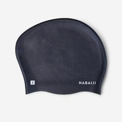 Bonnet de bain en silicone - taille unique - cheveux longs - noir