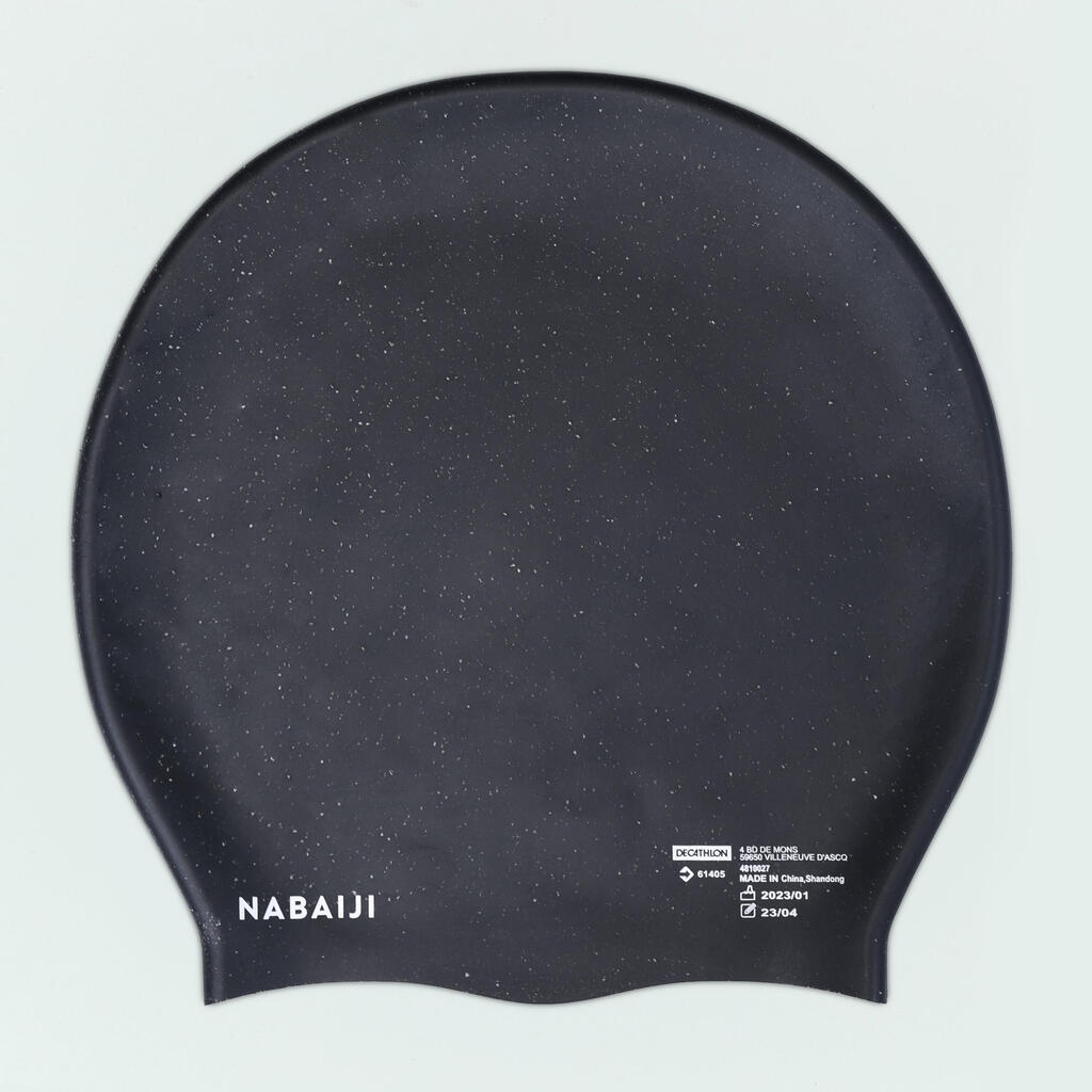Plavecká čiapka zo silikónu na husté vlasy jednotná veľkosť čierna