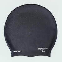 Crna silikonska kapa za plivanje za bujnu kosu (jedna veličina)
