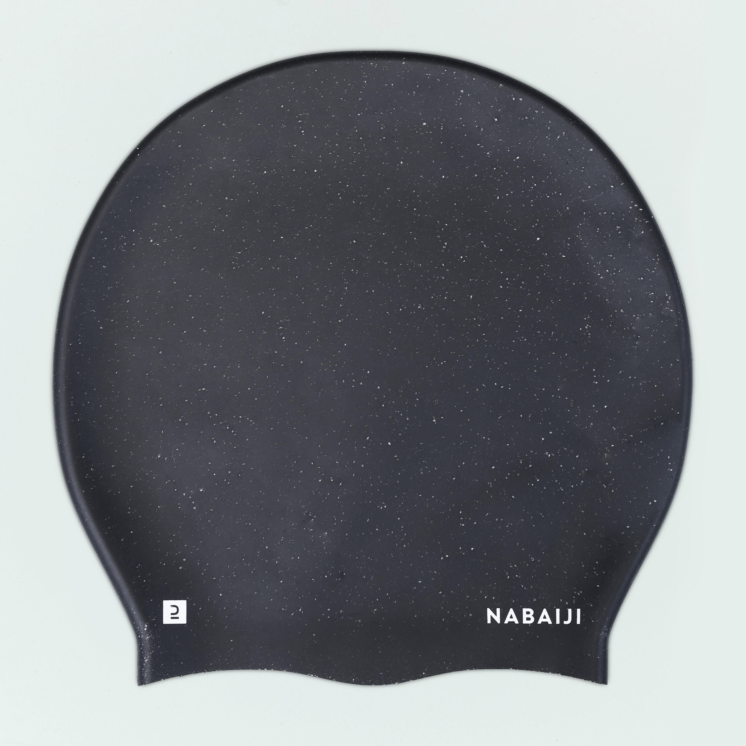 NABAIJI Silicone swimming cap - One size - Thick hair - Black