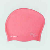Silicone swimming cap - One size - Long hair - Pink