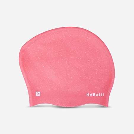 Bonnet de Bain en Silicone - Taille Unique -  Cheveux Longs - Rose