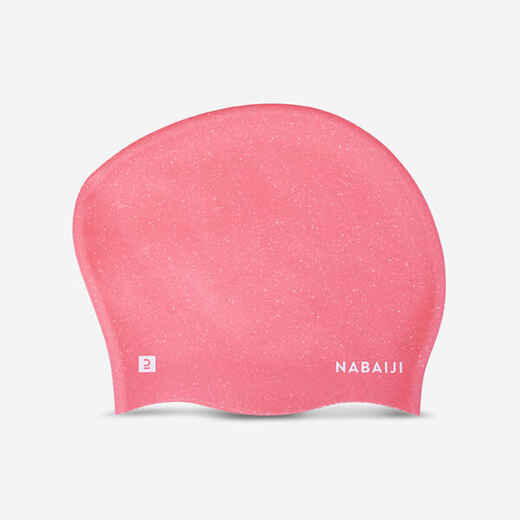 
      Silicone swimming cap - One size - Long hair - Pink
  