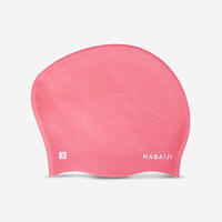 Bonnet de Natation Cheveux Longs 500 rubi