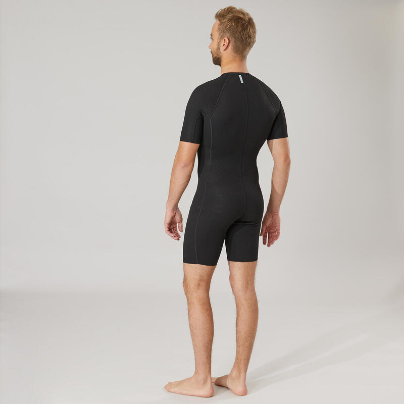 Shorty néoprène sous-combinaison de plongée sous-marine SCD 1mm noir/gris