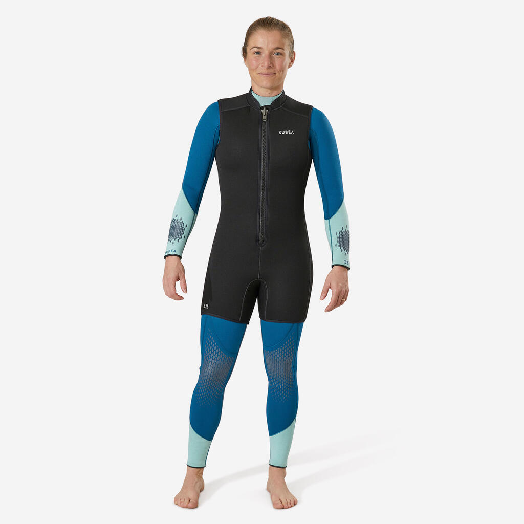 Neoprene SCD Scuba Diving Shorty Oversuit 5.5 mm black