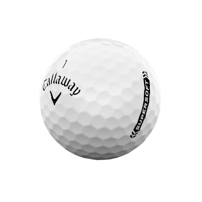 Balles golf x12 - CALLAWAY Supersoft blanc