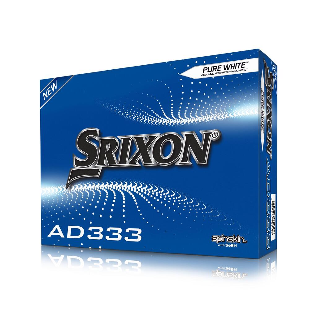 Golfipallid Srixon AD333, 12 tk pakis, valged