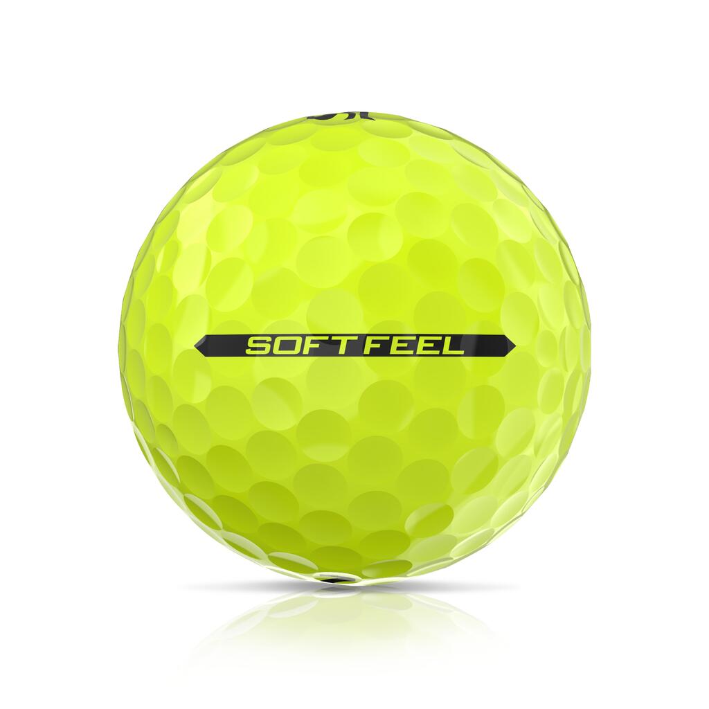 Golfové loptičky Soft Feel 12 ks žlté