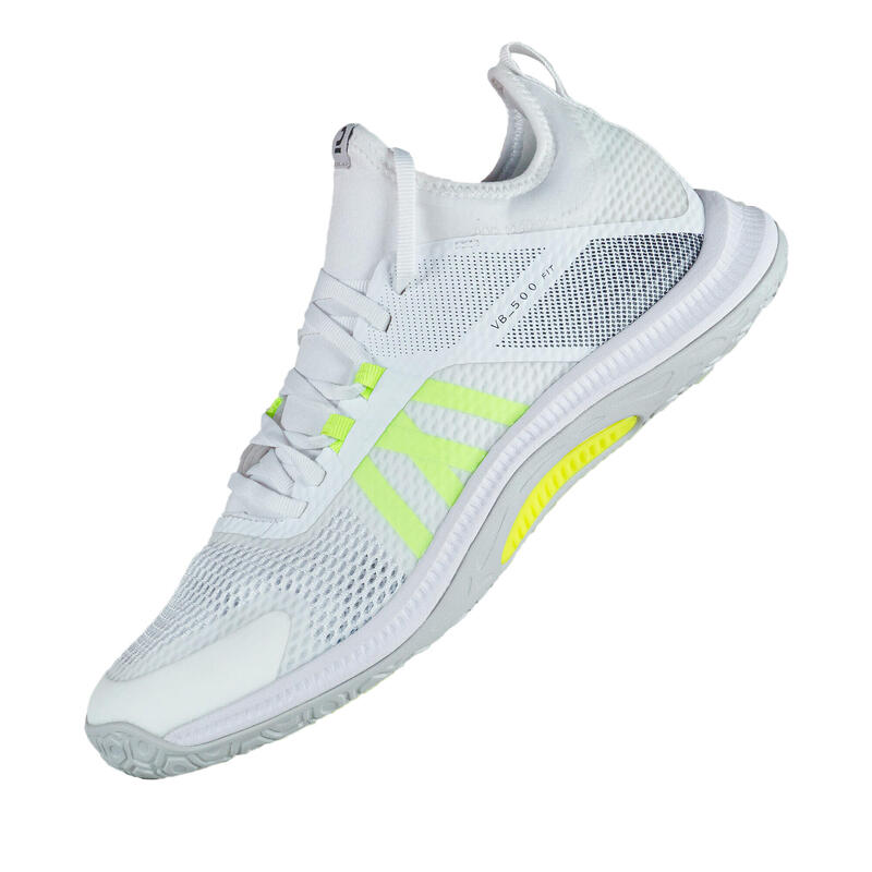 Scarpe pallavolo uomo 500 FIT bianco-giallo