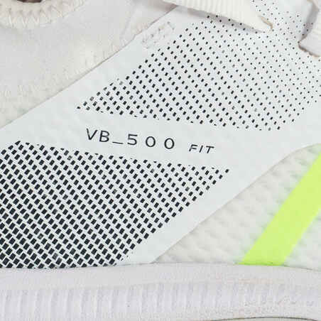 Men's Volleyball Shoes for Regular Use Fit 500 - White/Yellow